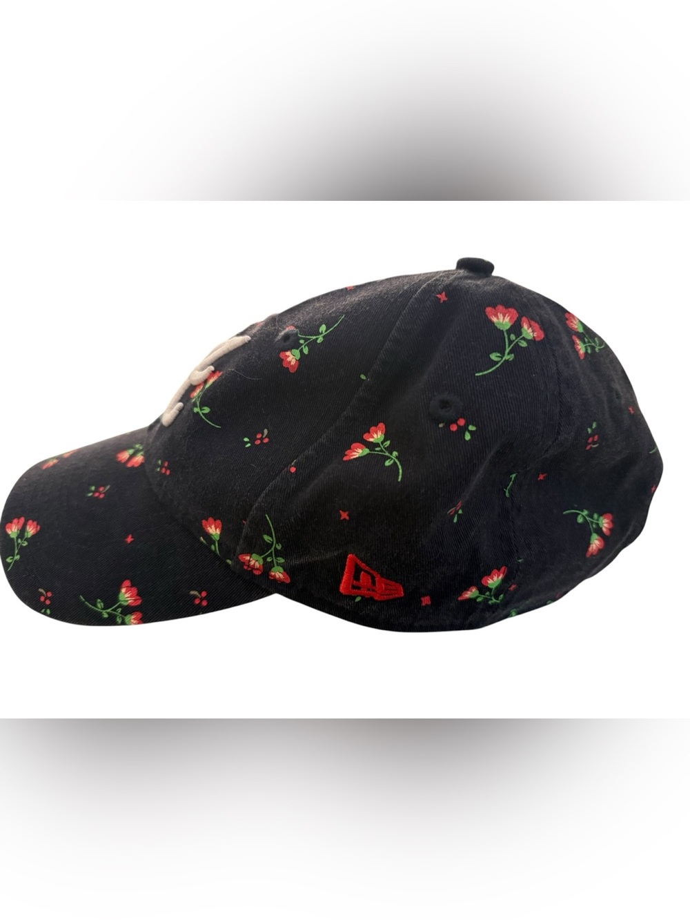 Atlanta Braves New Era Women’s Blossom 9TWENTY Adjustable Hat Baseball Cap - Picture 3 of 8